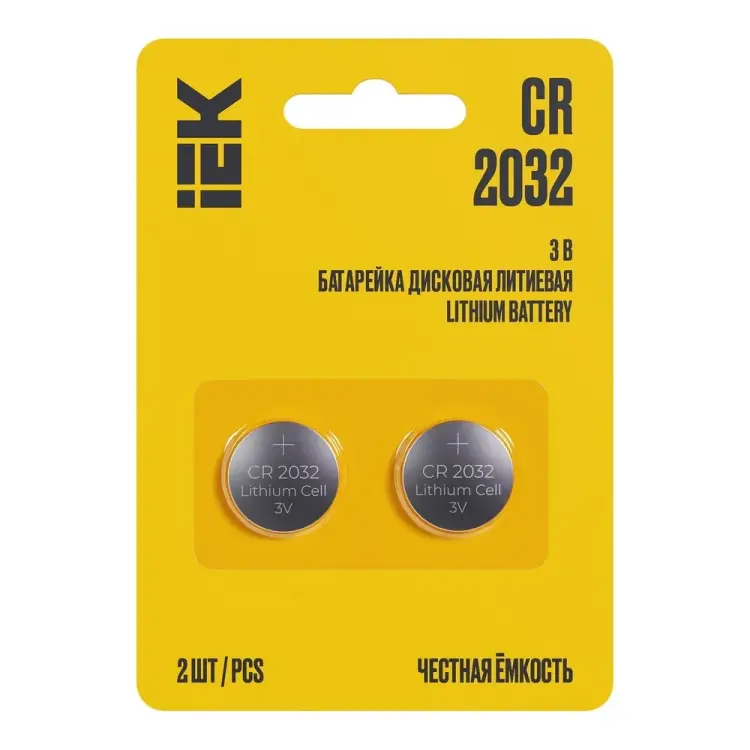 Дисковая литиевая батарейка IEK optima cr2032 ABT-CR2032-OP-L02