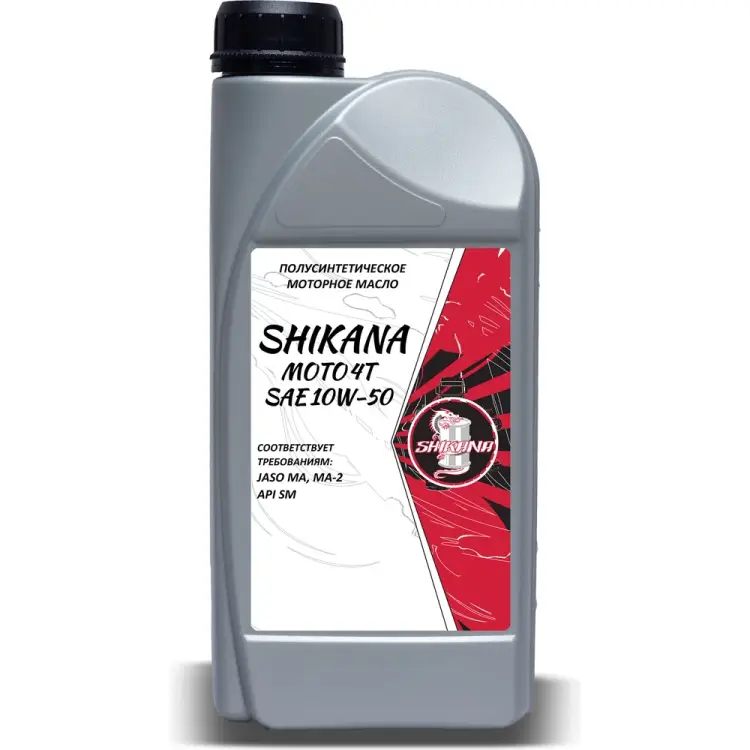 Полусинтетическое моторное масло SHIKANA LV MOTO 4T 10W-50 79548