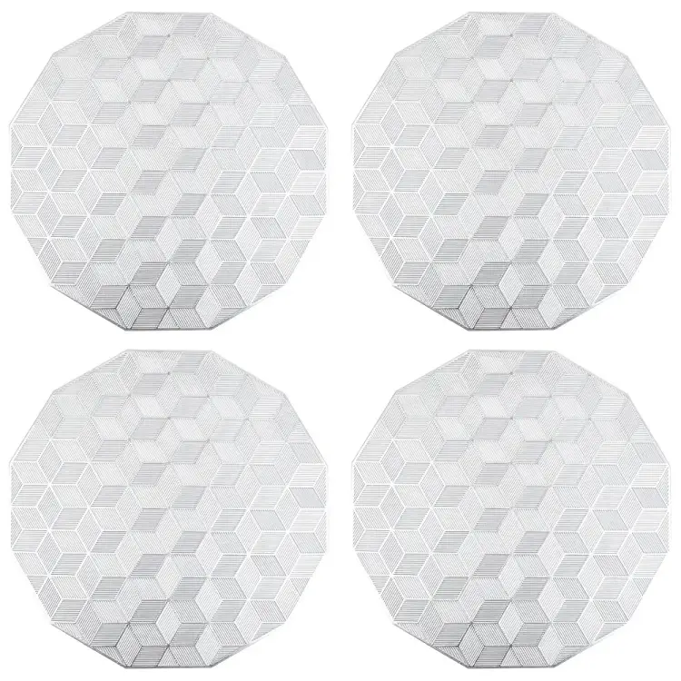 Набор сервировочных салфеток Nouvelle Серебряный ромб 9903302-2-Н4