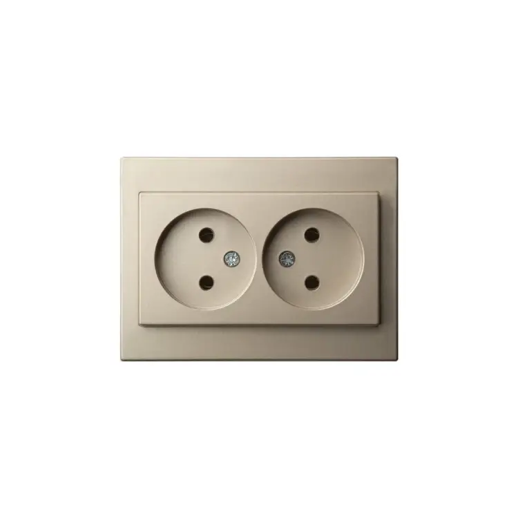 Двойная розетка LIREGUS Эпсилон IKL 16-109/409 E/Ch 28-311