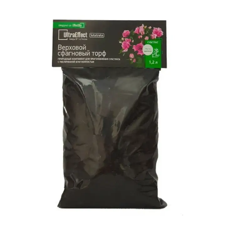 Верховой сфагновый торф EffectBio Субстрат BioLine 4603735996363