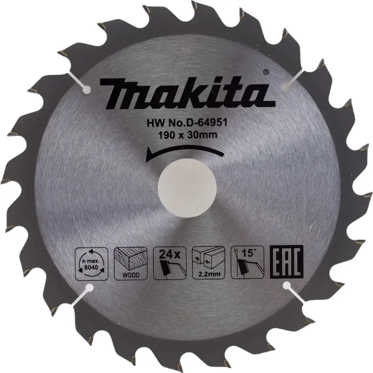 Пильный диск для дерева Makita D-64951 Пильный диск для дерева Makita D-64951