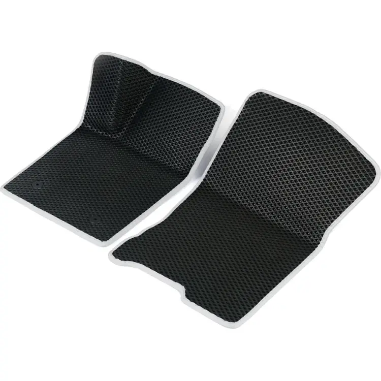 Передние коврики для Hyundai Santa Fe III 2012-2018 (Хендай Санта Фе 3) Vicecar 2DL18035-белый