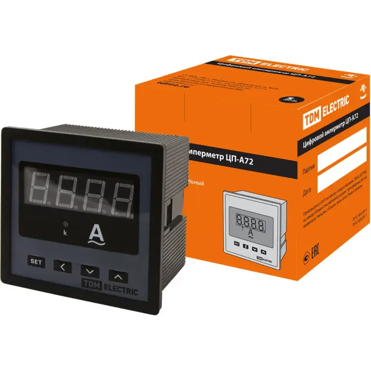 Цифровой амперметр TDM ELECTRIC ЦП-А72 SQ1102-0521