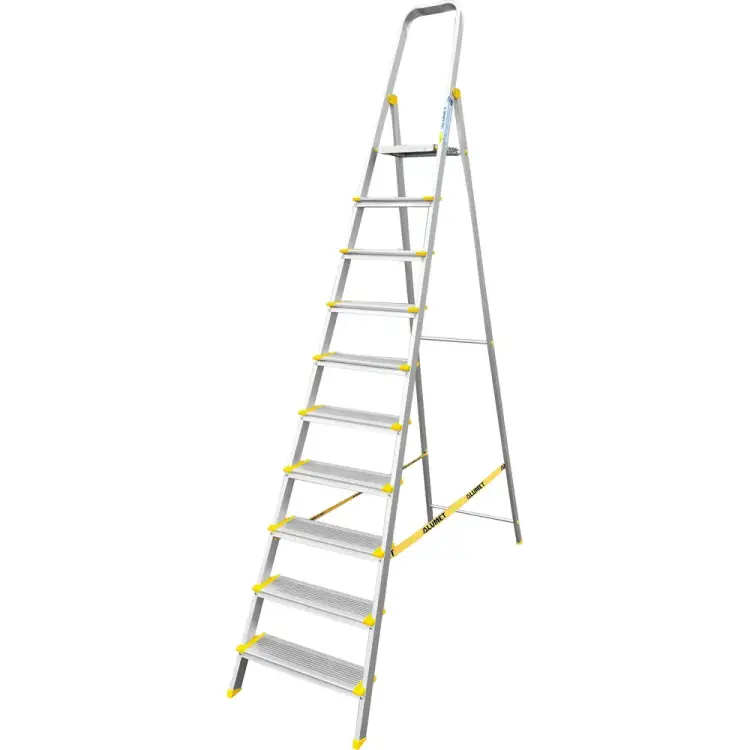 Профессиональная алюминиевая анодированная стремянка Алюмет АS710 Профессиональная алюминиевая анодированная стремянка Алюмет АS710