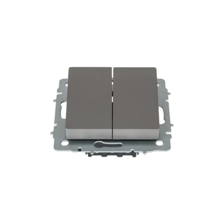 Проходной двухклавишный выключатель IEK Brite вс10-2-6-брс BR-V22-0-10-K46