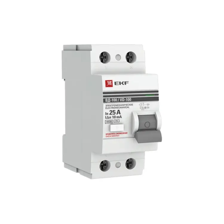 Устройство защитного отключения EKF ВД-100 PROxima elcb-2-25-10-em-pro