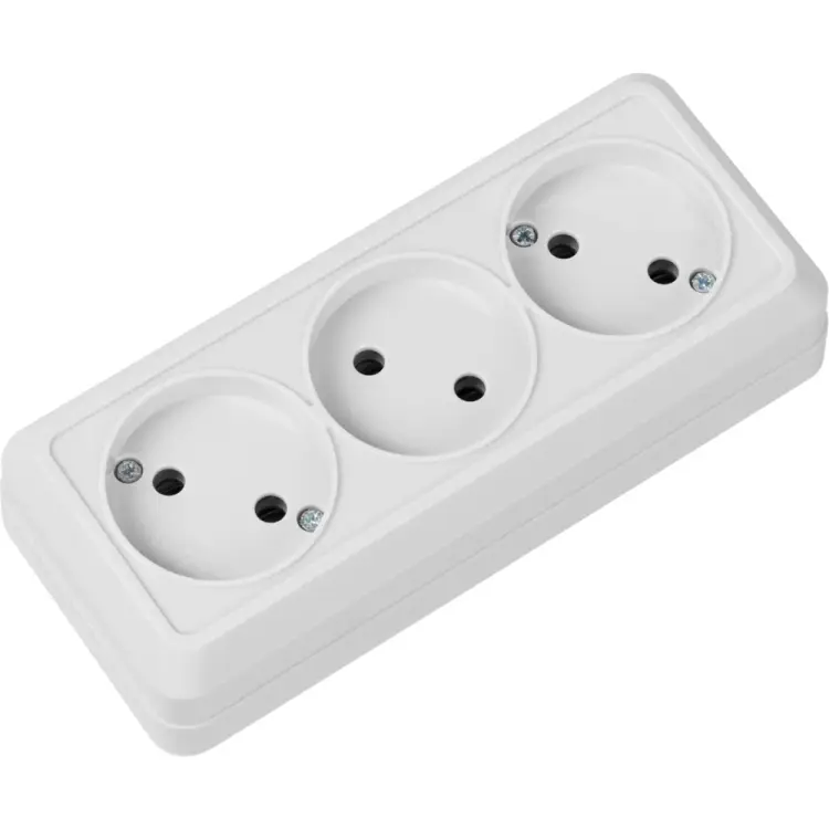 Трехместная горизонтальная розетка TDM ELECTRIC Ладога SQ1801-0124
