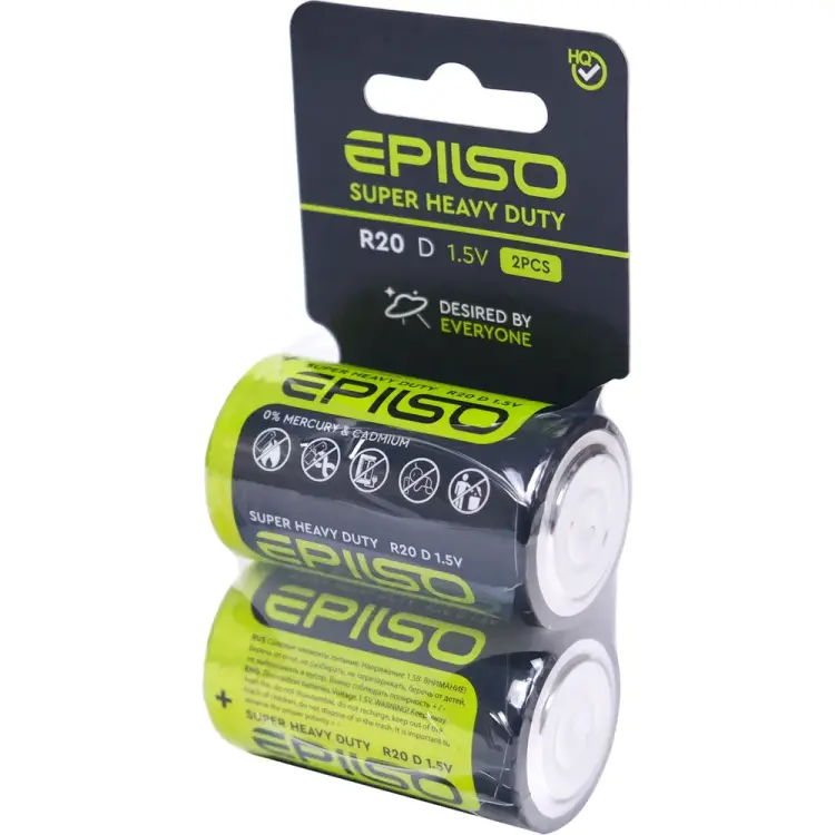 Солевая большая батарейка Epilso EPB-R20-2SC