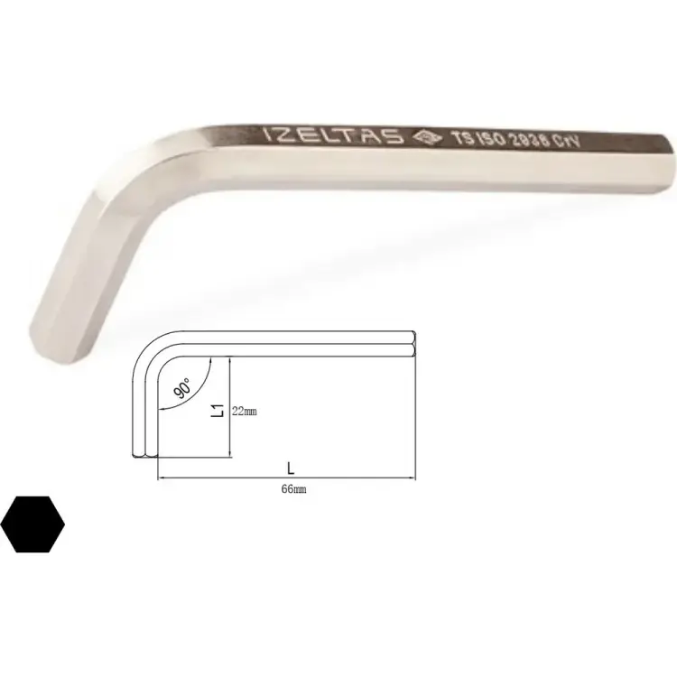 Г-образный шестигранный ключ IZELTAS 4900220035 Г-образный шестигранный ключ IZELTAS 4900220035