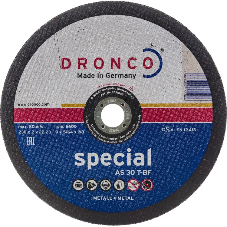 Диск отрезной по металлу DRONCO Special AS30T 1231055100