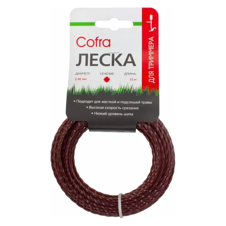 Леска для триммера COFRA LTC-2.4SQT-15