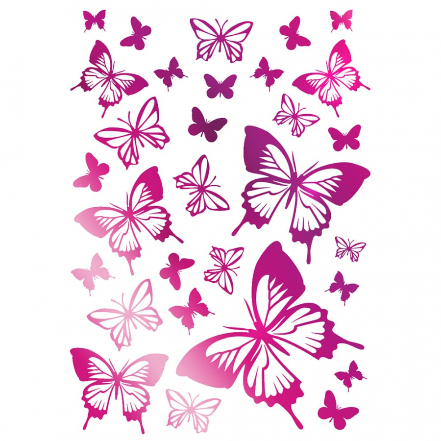 Наклейка Декоретто Розовые бабочки