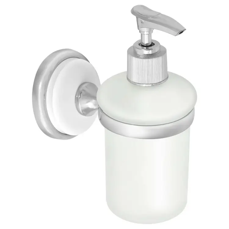 Стеклянный дозатор для жидкого мыла Solinne Blanco B-51106 2516.133