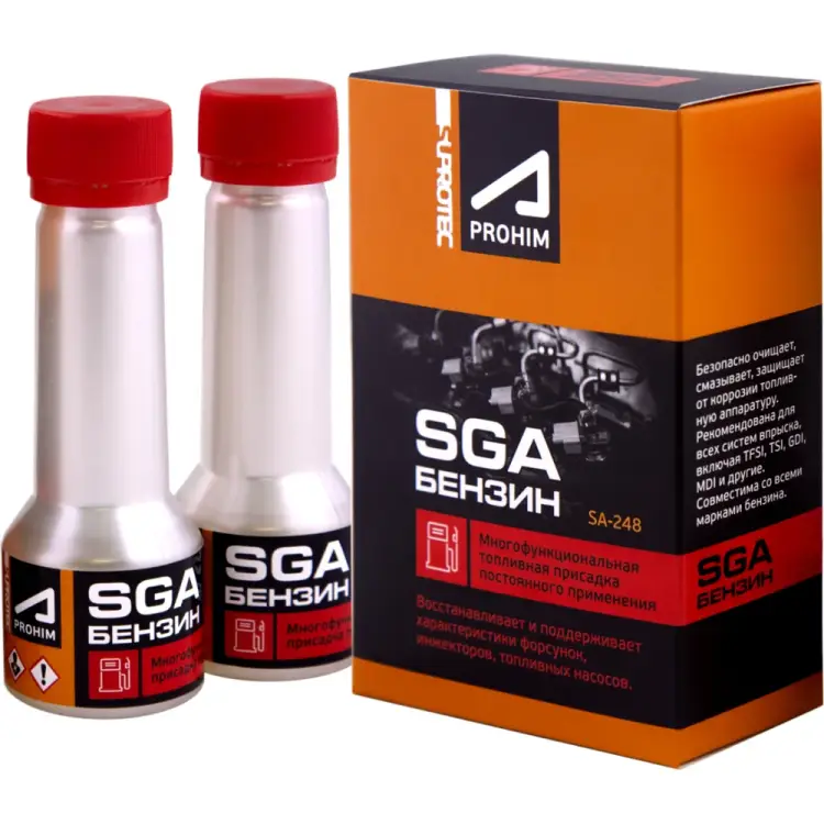 В бензин присадка для очистки форсунок, топливной системы и снижения расхода Suprotec SGA 122875