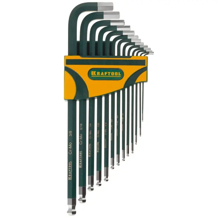 Набор имбусовых ключей KRAFTOOL INDUSTRIE SAE 27444-H13 Набор имбусовых ключей KRAFTOOL INDUSTRIE SAE 27444-H13