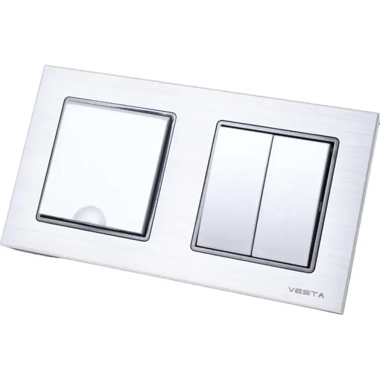 Двухклавишный выключатель + розетка Vesta Electric Комплект-2 FRM050208SER