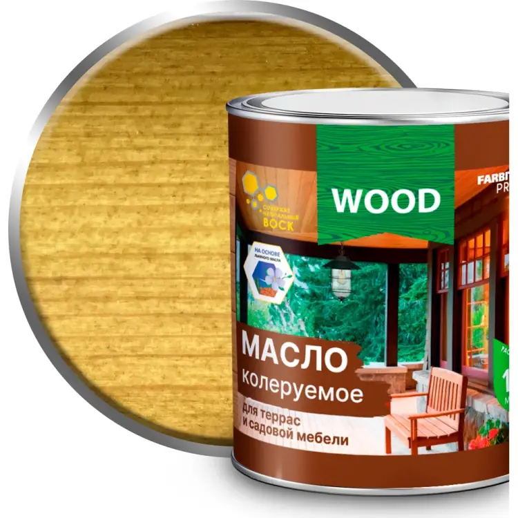 Колеруемое масло для террас и садовой мебели Farbitex 4300005116 Колеруемое масло для террас и садовой мебели Farbitex 4300005116