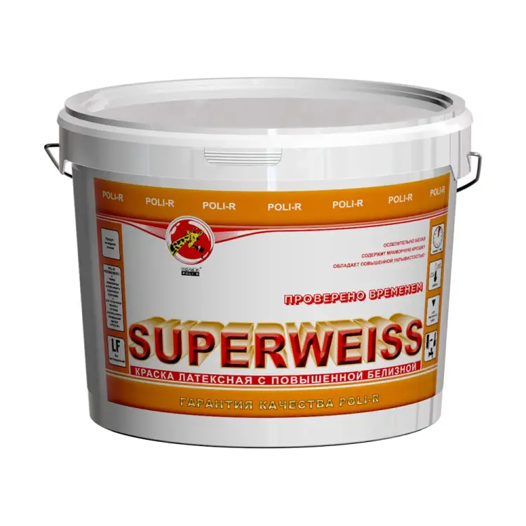 Водно-дисперсионная краска Poli-R Superweiss 9913 Водно-дисперсионная краска Poli-R Superweiss 9913