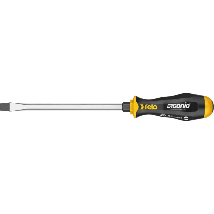 Ударная плоская шлицевая отвертка Felo Ergonic 45010040