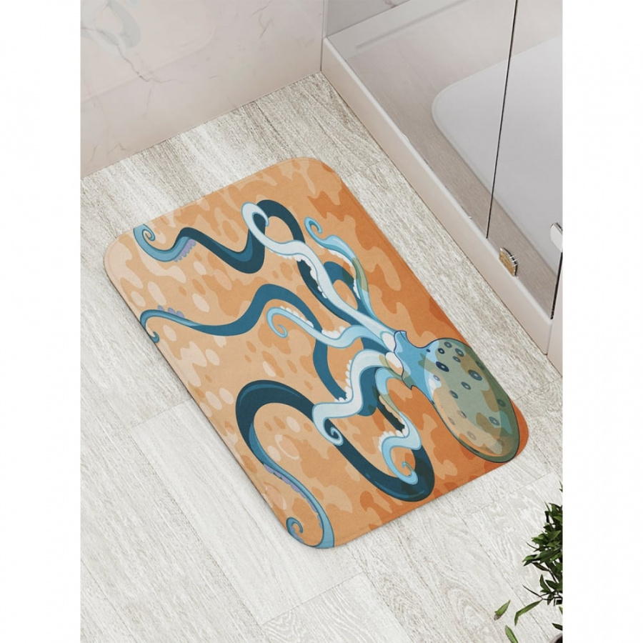 Противоскользящий коврик для ванной, сауны, бассейна JOYARTY Сказочный осьминог