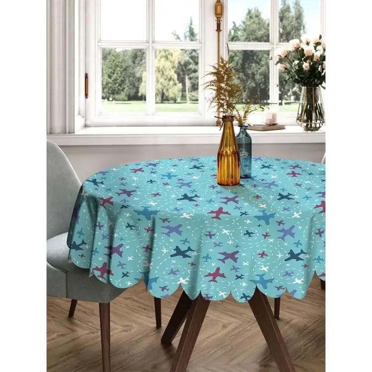 Круглая тканевая скатерть на стол JOYARTY rtcf01_152805_150x150