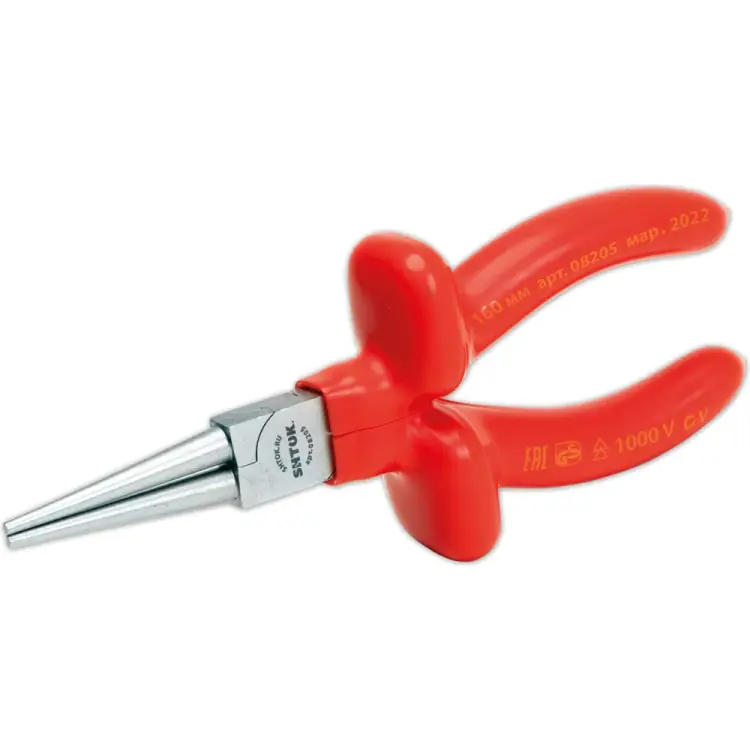 Диэлектрические круглогубцы SHTOK 08205 Диэлектрические круглогубцы SHTOK 08205