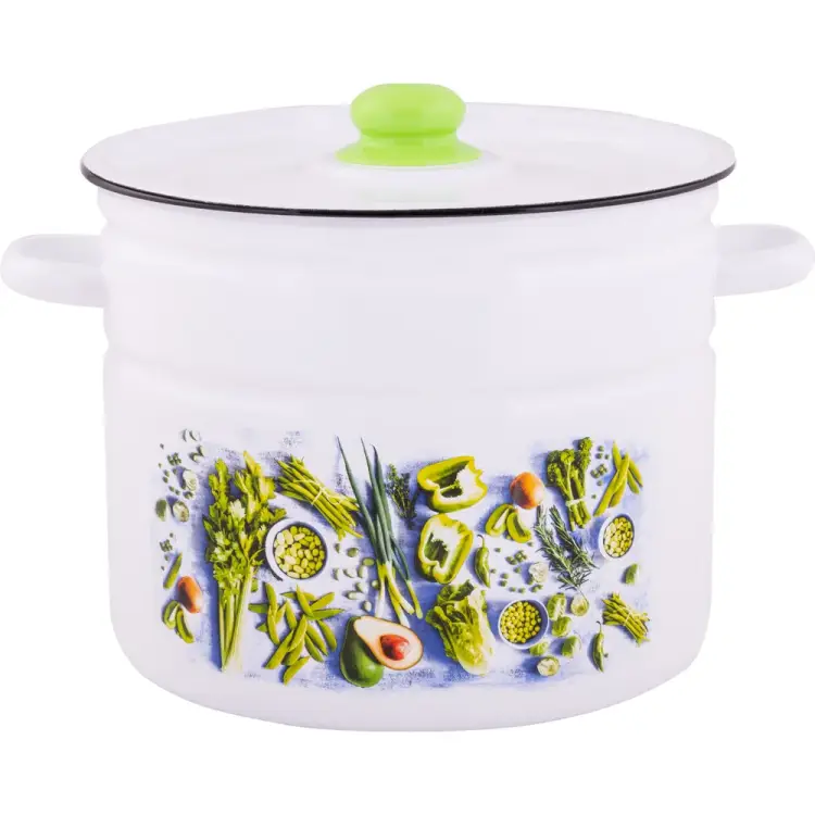 Цилиндрическая эмалированная кастрюля appetite Свежая зелень 1с200с Свежая Цилиндрическая эмалированная кастрюля appetite Свежая зелень 1с200с Свежая