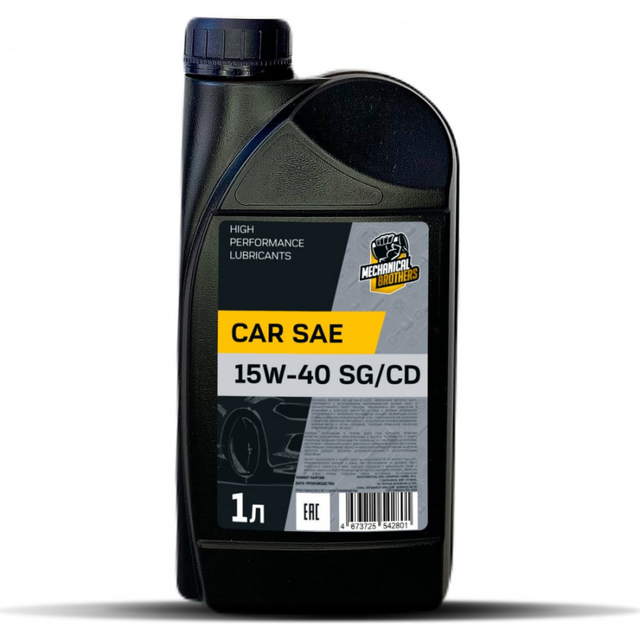 Минеральное моторное масло MECHANICAL BROTHERS Car SAE 15W-40, SG/CD