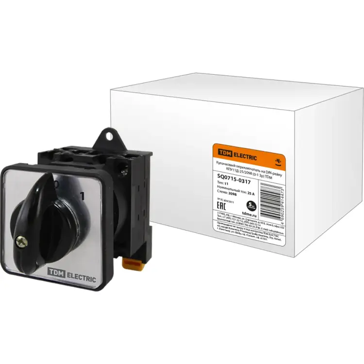 Кулачковый переключатель TDM ELECTRIC КПУ11Д-25/2098 SQ0715-0317