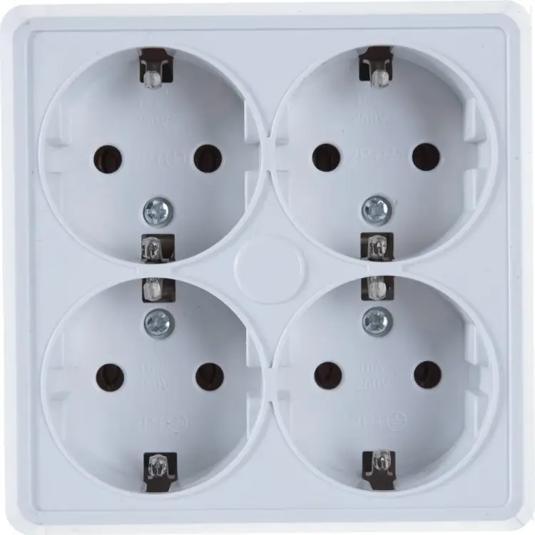 Четырехместная розетка UNIVersal Олимп 1165