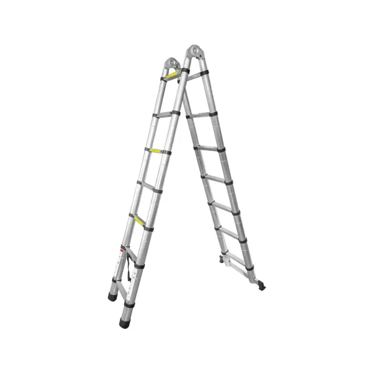 Алюминиевая бытовая телескопическая лестница-стремянка Forsage f-up220-m 54157