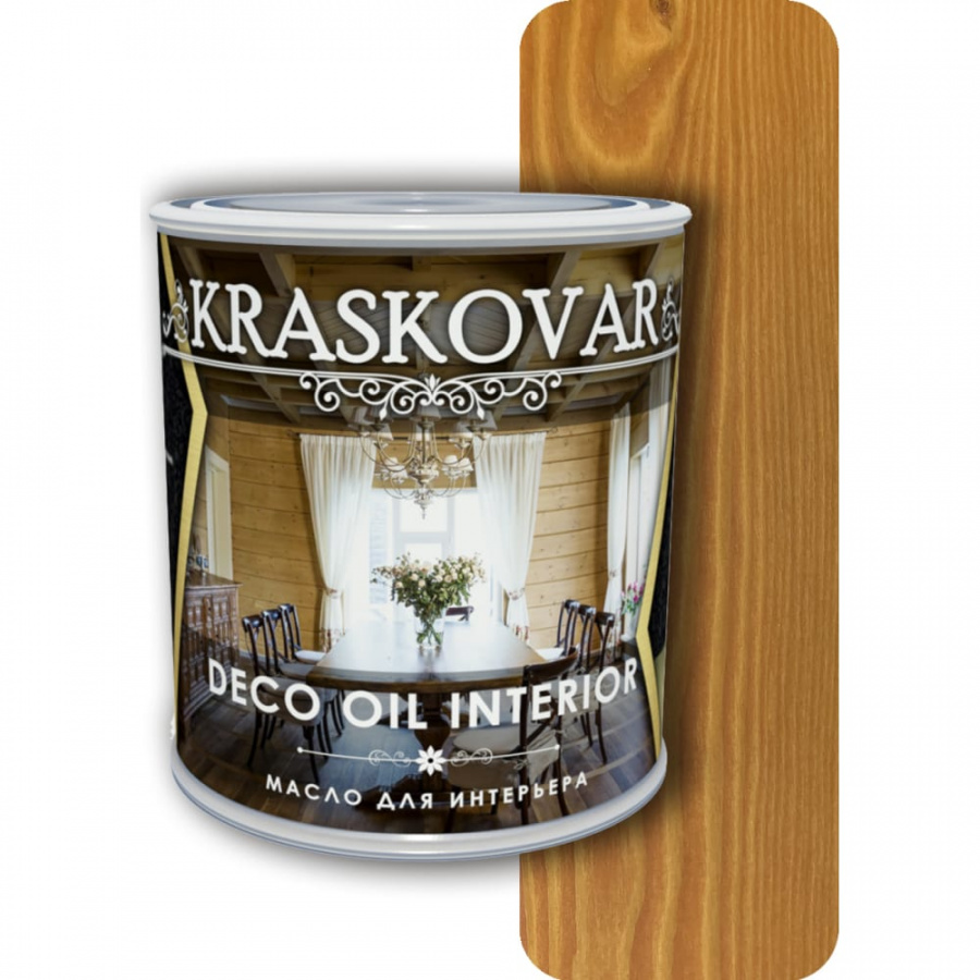 Масло для интерьера Kraskovar осенний клен, 0.75 л