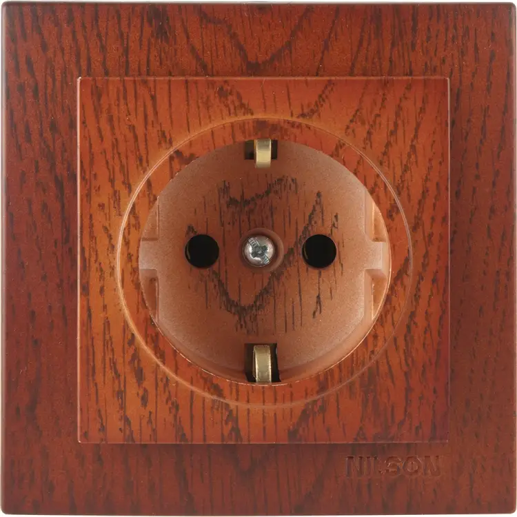 Одноместная розетка Nilson TOURAN WOOD 24261017