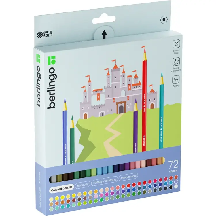 Цветные карандаши Berlingo SuperSoft. Замки SS00172