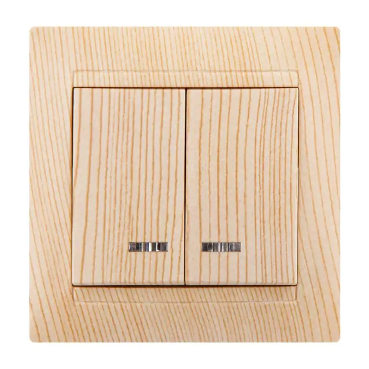 2-клавишный выключатель с подсветкой TDM ELECTRIC Лама SQ1815-0305