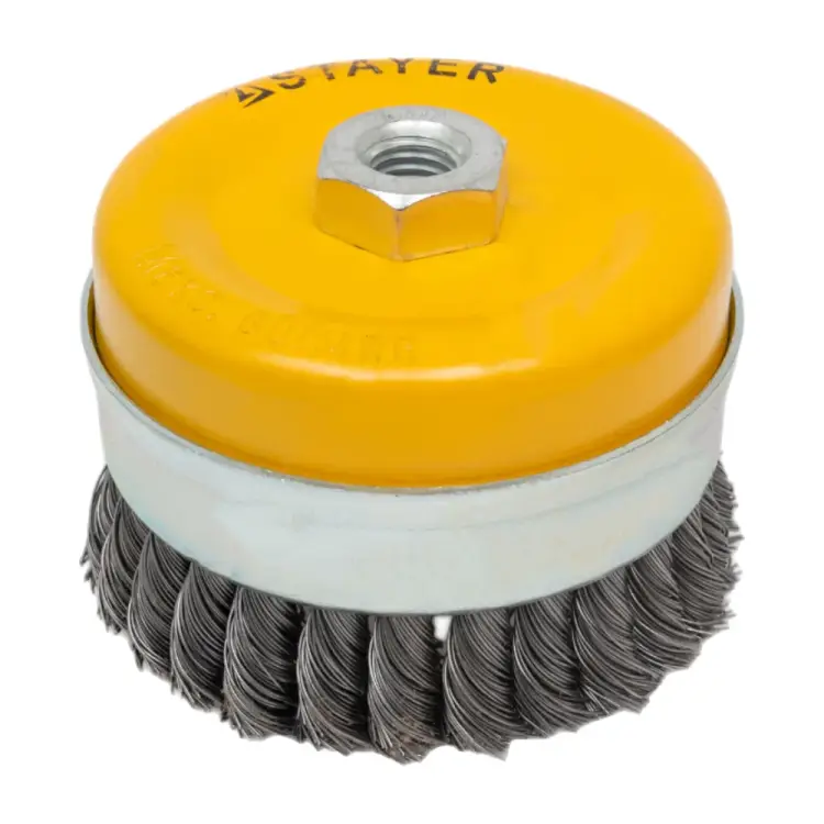 Усиленная чашечная щетка для ушм STAYER PROFESSIONAL 35137-100
