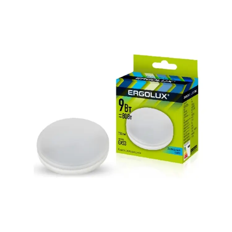 Светодиодная лампа Ergolux LED-GX53-9W-GX53-4K 13515