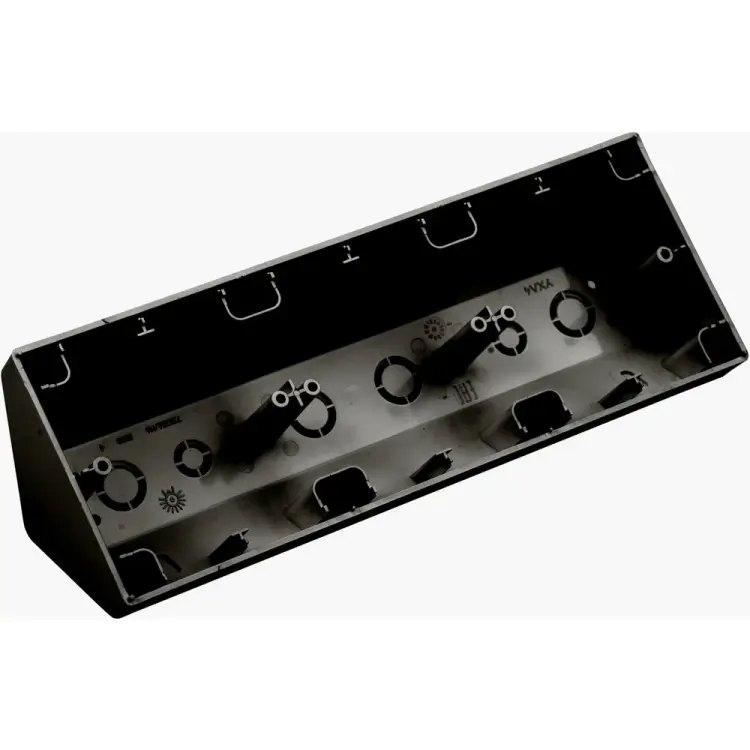 Трехместная угловая коробка для установки выключателей и розеток BYLECTRICA СТИЛЬ КУ-443 черный