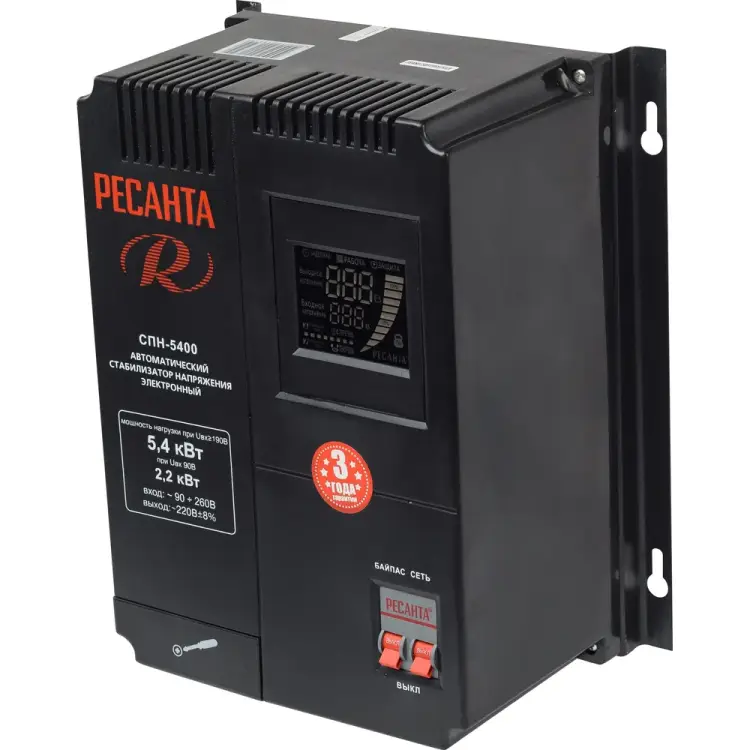Стабилизатор Ресанта СПН 5400 63/6/26 Стабилизатор Ресанта СПН 5400 63/6/26
