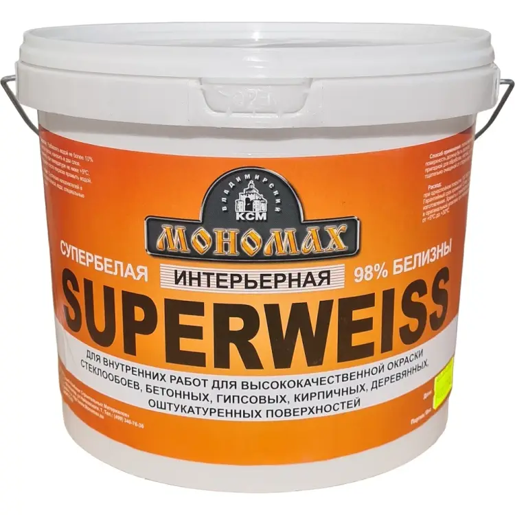 Интерьерная краска МОНОМАХ Superweiss 2крсв7б Интерьерная краска МОНОМАХ Superweiss 2крсв7б