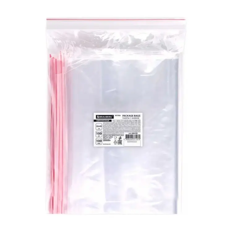 Пакеты BRAUBERG ZIP LOCK EXTRA 608184 Пакеты BRAUBERG ZIP LOCK EXTRA 608184