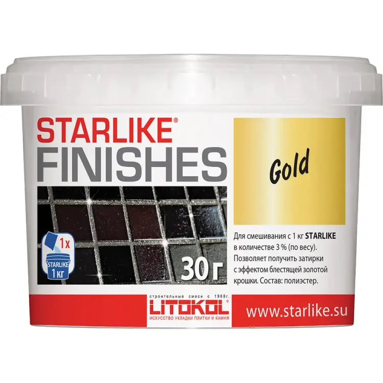 Декоративная добавка для Starlike LITOKOL GOLD 478080002 Декоративная добавка для Starlike LITOKOL GOLD 478080002
