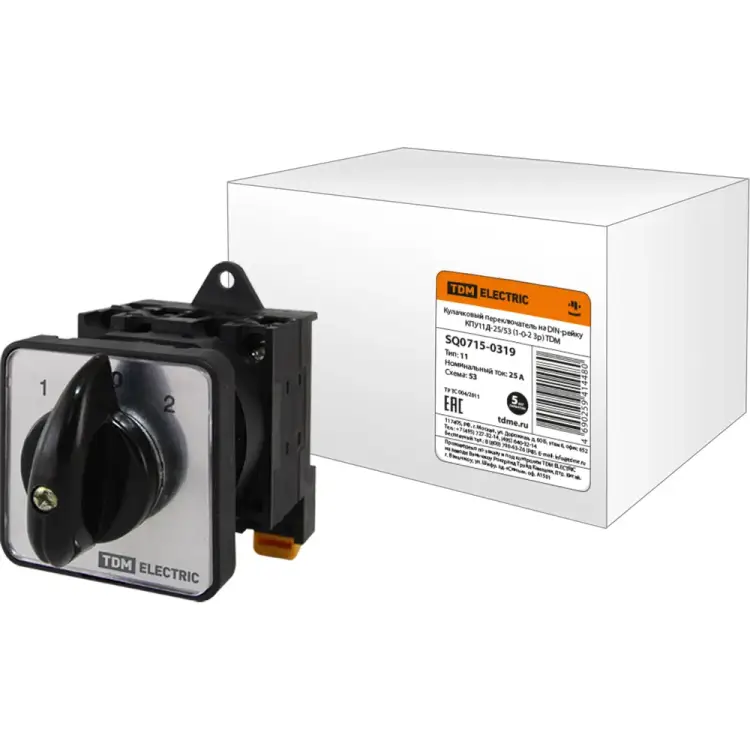 Кулачковый переключатель TDM ELECTRIC КПУ11Д-25/53 SQ0715-0319