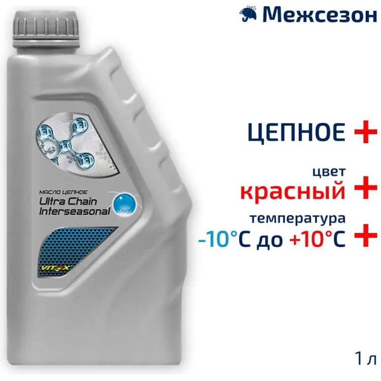 Цепное масло VITEX Ultra Chain Interseasonal Red v334201