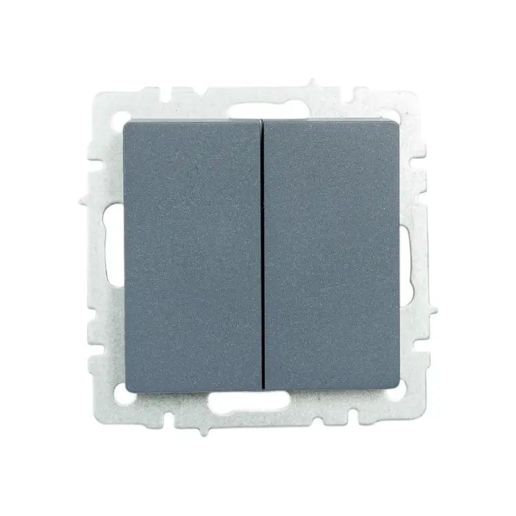 Двухклавишный выключатель IEK Brite вс10-2-0-брм BR-V20-0-10-K35