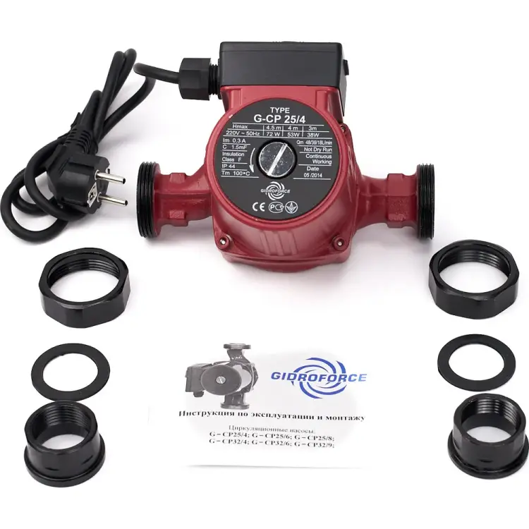 Трехскоростной циркуляционный насос GIDRO FORCE CP25/4 Трехскоростной циркуляционный насос GIDRO FORCE CP25/4