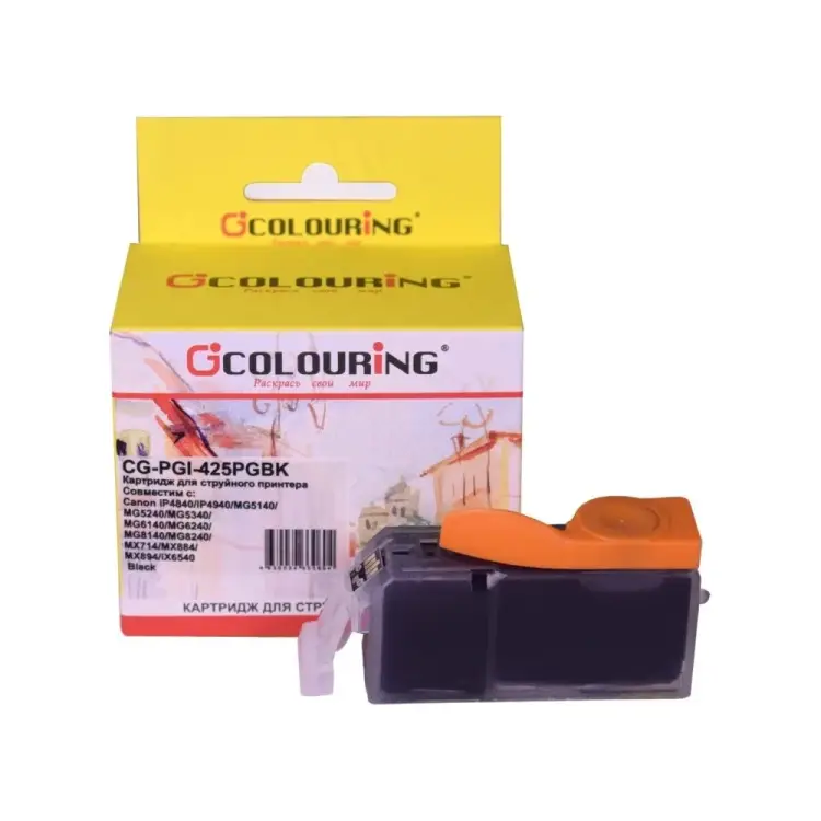 Струйный картридж для Canon iP4840/iP4940/MG5140/MG5240/MG5340/MG6140 Colouring COLOURING PGI-425PGBK CG_PGI-425PGBK_BK Струйный картридж для Canon iP4840/iP4940/MG5140/MG5240/MG5340/MG6140 Colouring COLOURING PGI-425PGBK CG_PGI-425PGBK_BK