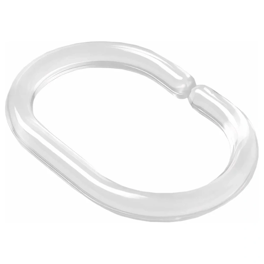 Набор колец для шторы в ванную комнату IDDIS Transparent RID012P