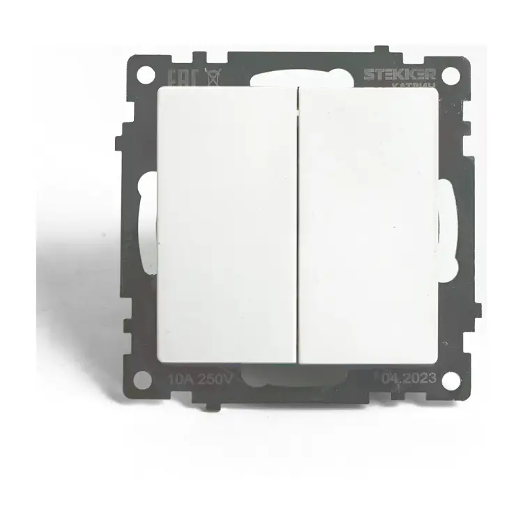 1-клавишный переключатель STEKKER 49166